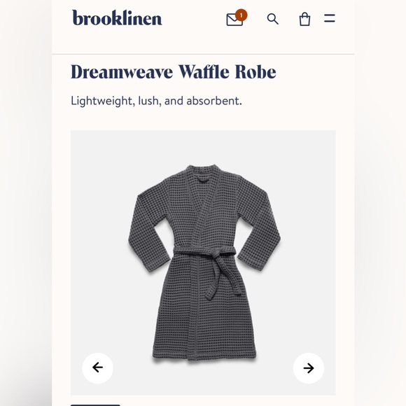 Brooklinen Waffle Robe Size Small - Picture 6 of 6